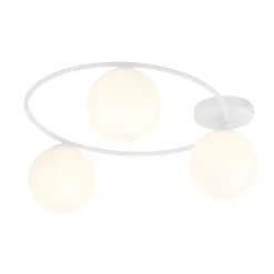 Deckenlampe Weiß H: 20 cm Ø 47 cm 3-flammig