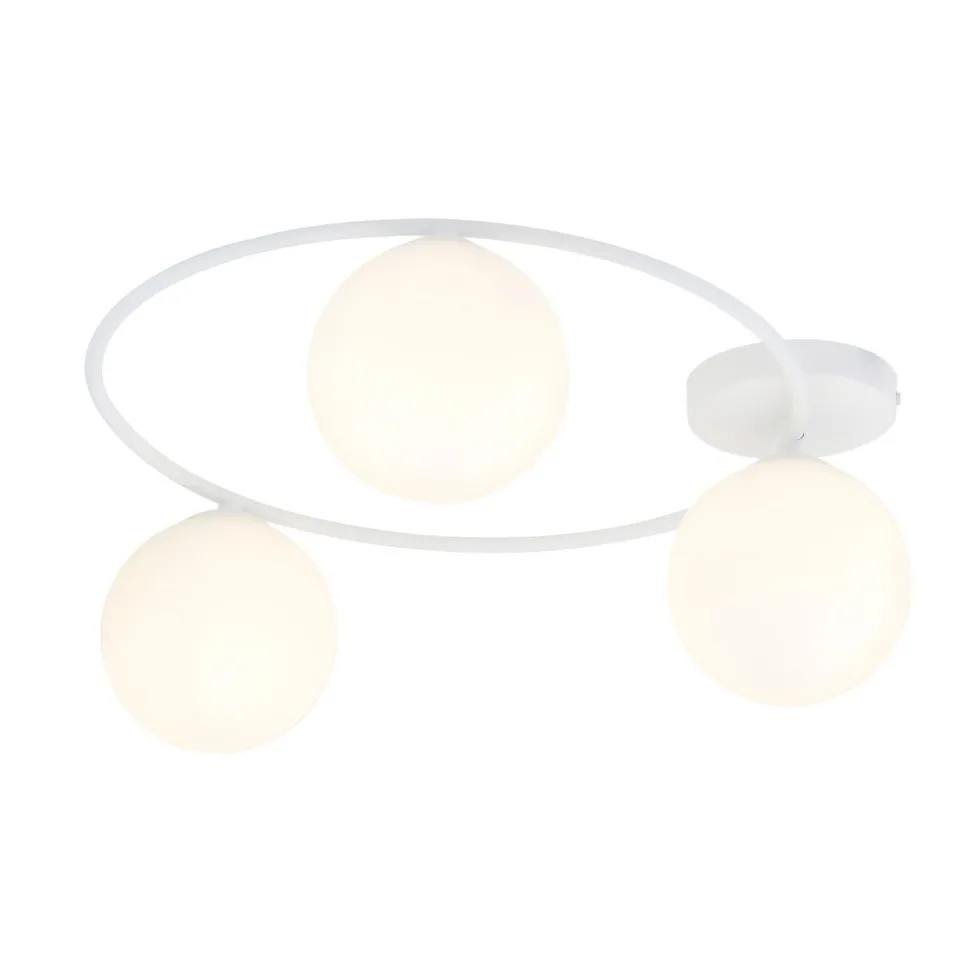 Deckenlampe Weiß H: 20 cm Ø 47 cm 3-flammig