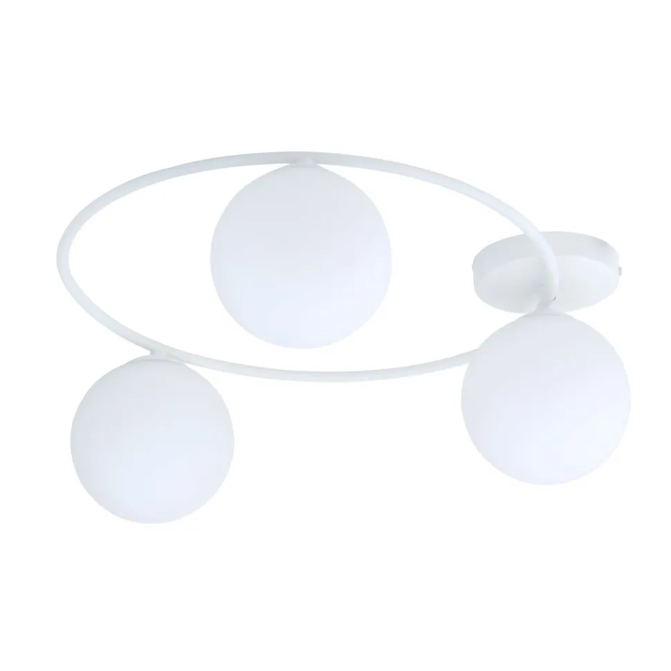 Deckenlampe Weiß H: 20 cm Ø 47 cm 3-flammig