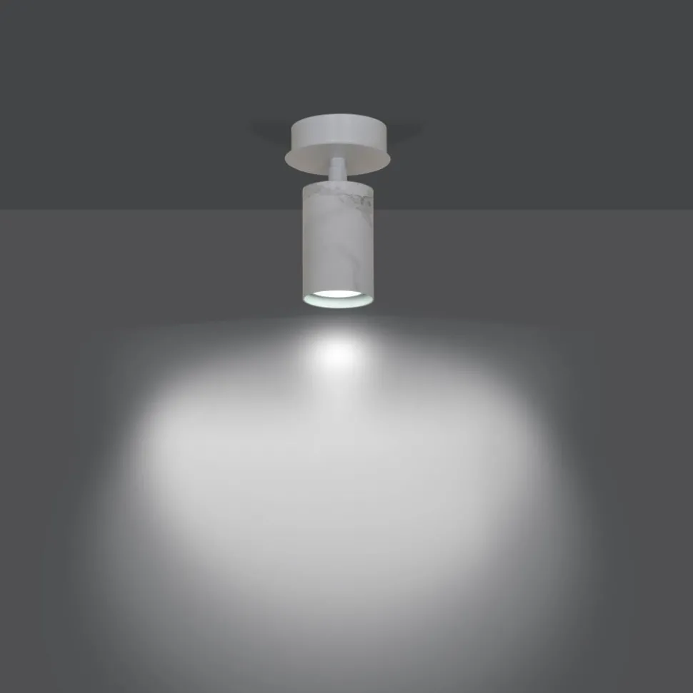 Deckenlampe Weiß klein Marmor Optik GU10 Deckenleuchte