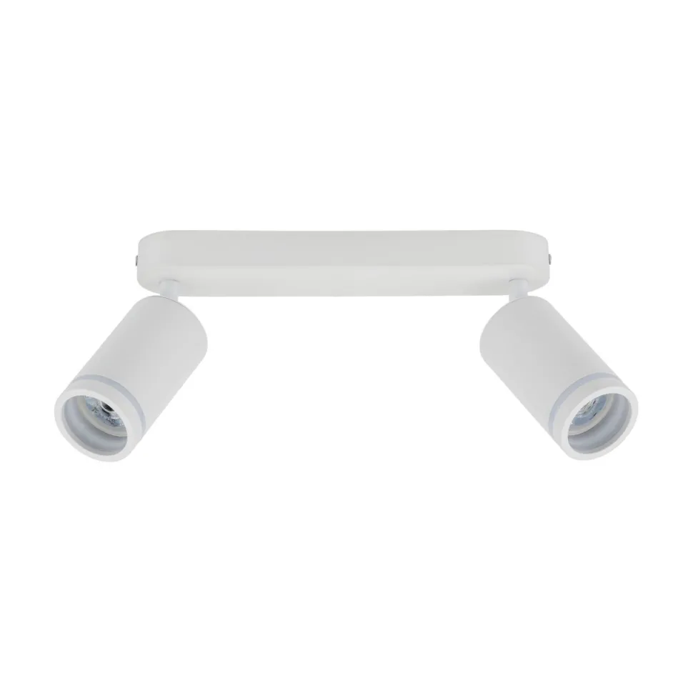 Deckenlampe Weiß Metall 43,5cm verstellbar 2-flammig GU10