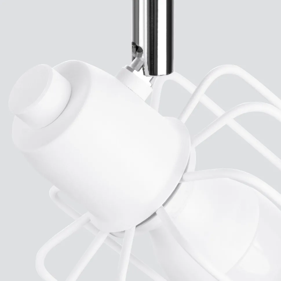 Deckenlampe Weiß Metall 2-flammig B: 27 cm Retro