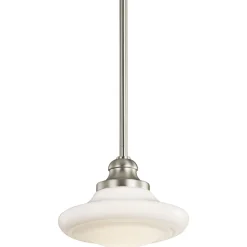 Deckenlampe Weiß Nickel E27 Ø20cm Glas Metall