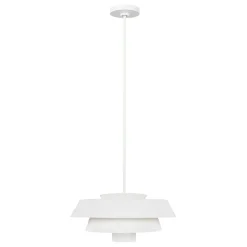 Deckenlampe Weiß Stahl Ø46cm Vintage Mid Century