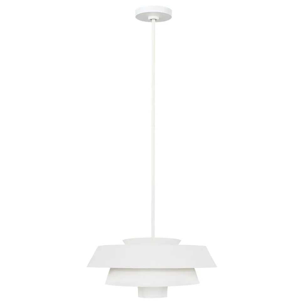 Deckenlampe Weiß Stahl Ø46cm Vintage Mid Century