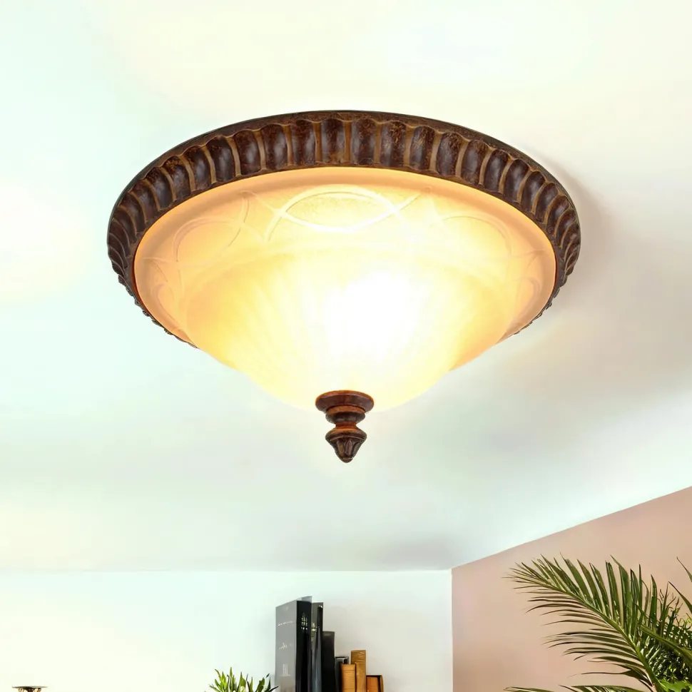 Deckenleuchte ANABELL 1 Creme Ø33cm Landhaus Lampe