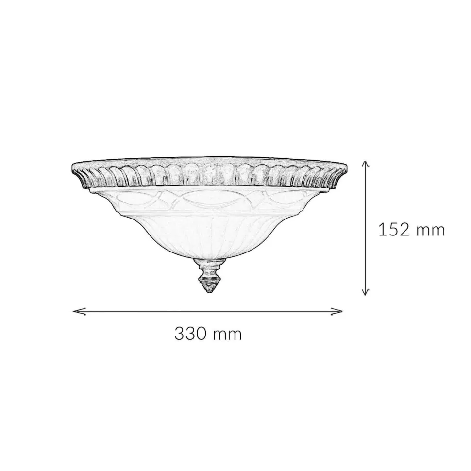 Deckenleuchte ANABELL 1 Creme Ø33cm Landhaus Lampe