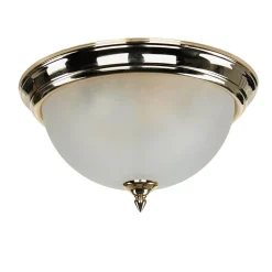 Deckenleuchte Antik in Messing Creme Wohnzimmer