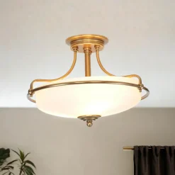 Deckenleuchte ASPERO Messing Jugendstil Lampe