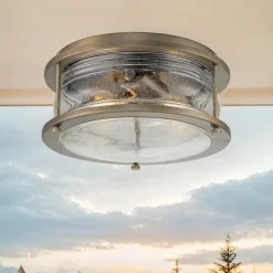 Deckenleuchte außen Aluminium Glas B: 30,5 cm IP44 E27