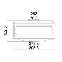 Deckenleuchte außen Aluminium Glas B: 30,5 cm IP44 E27