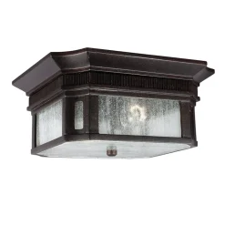 Deckenleuchte Außen in Bronze 2x E27 Regenglas