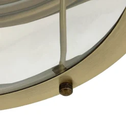 Deckenleuchte Bad IP44 E27 Ø 40 cm rund Glas Metall