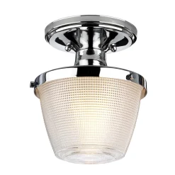 Deckenleuchte Bad IP44 E27 in Chrom Klar Jugendstil