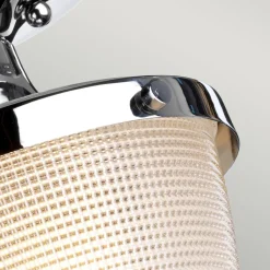 Deckenleuchte Bad IP44 E27 in Chrom Klar Jugendstil