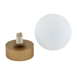 Deckenleuchte Bad Kugel Ø 12 cm G9 in Gold matt Weiß rund