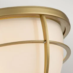 Deckenleuchte Badezimmer Metall Glas E27 IP44 D: 32,7 cm rund