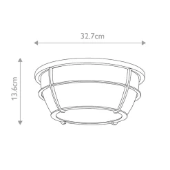 Deckenleuchte Badezimmer Metall Glas E27 IP44 D: 32,7 cm rund