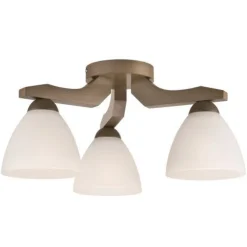 Deckenleuchte BATORY Holz 3-flmg Modern Wohnzimmer