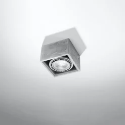 Deckenleuchte Beton Grau eckig B: 14 cm klein GU10