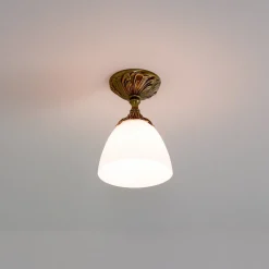 Deckenleuchte Bronze Hell Glasschirm Beatrice