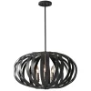 Deckenleuchte CEYDA Schwarz Ø65cm kürzbar Lampe