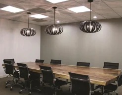 Deckenleuchte CEYDA Schwarz Ø55cm kürzbar Lampe