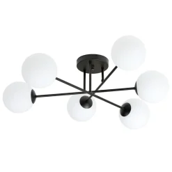 Deckenleuchte DIONISIA Weiß Schwarz Kugelschirme
