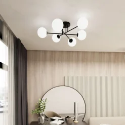 Deckenleuchte DIONISIA Weiß Schwarz Kugelschirme