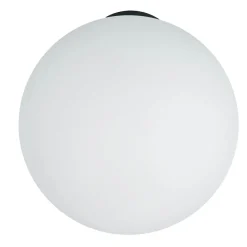 Deckenleuchte E27 Schwarz Weiß Glas Metall Modern