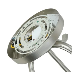 Deckenleuchte E27 Weiß Nickel Ø37cm Glas Metall