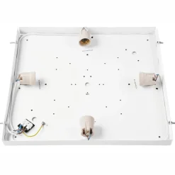 Deckenleuchte eckig B: 48 cm Holz Metall für 4x E27