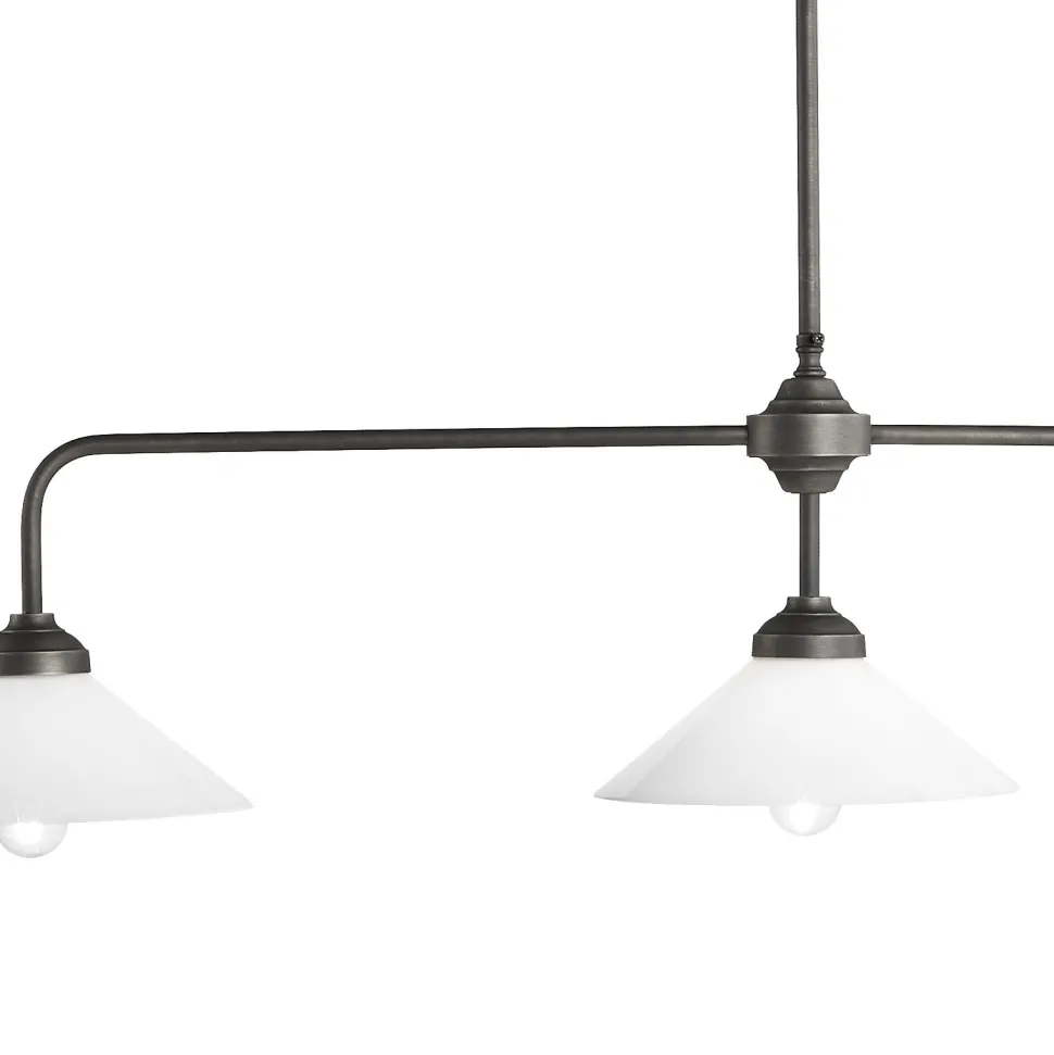 Deckenleuchte 3-flammig B: 114,5 cm Glas Messing E27