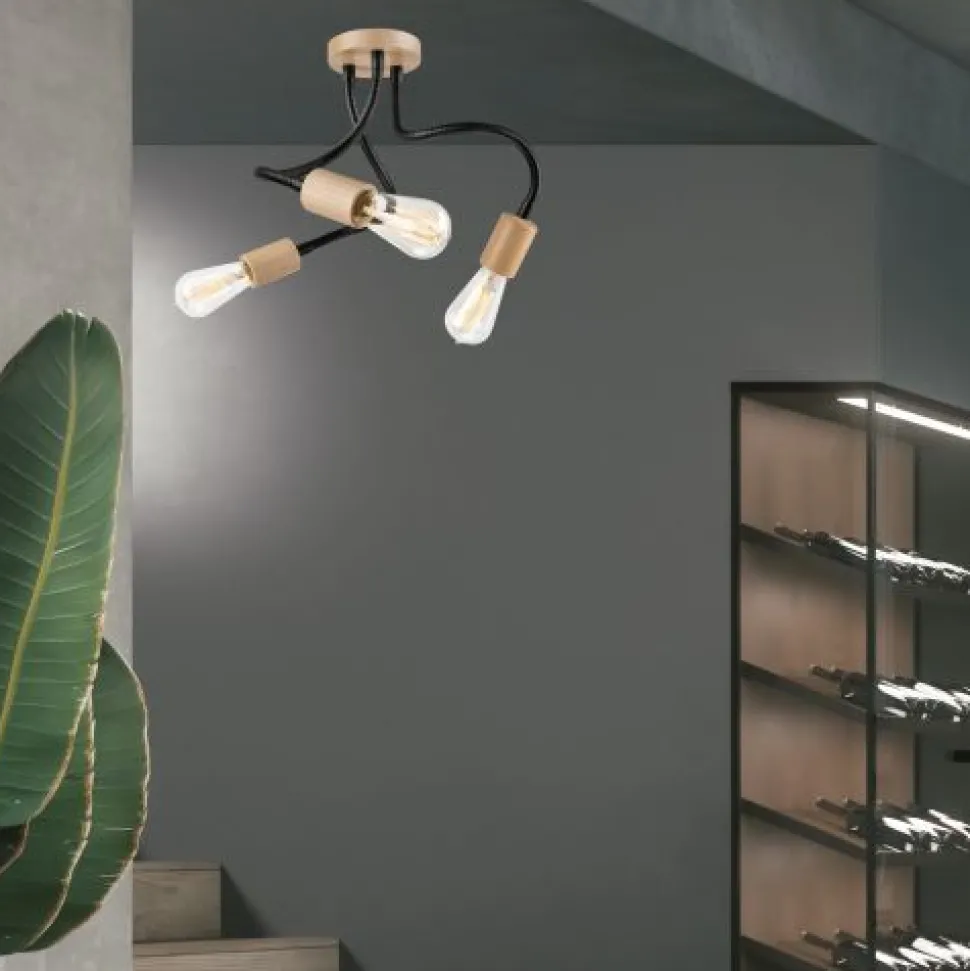 Deckenleuchte flexibel Schwarz Modern Wohnzimmer