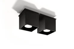 Deckenleuchte GEO in Schwarz 2-flmg