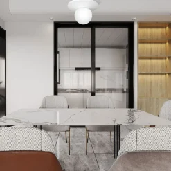 Deckenleuchte Glas Metall Weiß Ø29 cm E14 blendarm