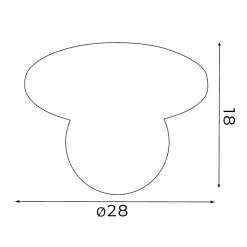 Deckenleuchte Glas Metall Weiß Ø29 cm E14 blendarm