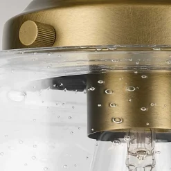 Deckenleuchte Glas Metall E27 Ø 21,6 cm in Messing klein