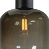 Deckenleuchte Glas Schwarz Ø 28 cm E27 Wohnzimmer