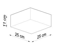 Deckenleuchte Grau blendarm B: 25 cm E27 eckig
