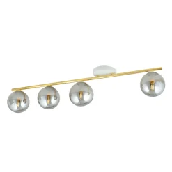 Deckenleuchte groß 100 cm lang Rauchglas Metall