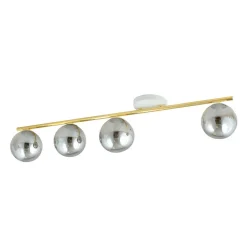 Deckenleuchte groß 100 cm lang Rauchglas Metall