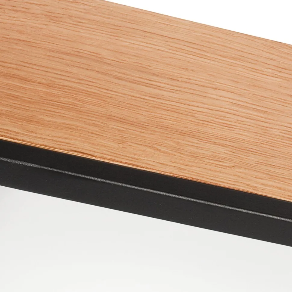 Deckenleuchte Holz B: 39 cm klein quadratisch in Eiche 4x E27