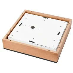 Deckenleuchte Holz B: 39 cm klein quadratisch in Eiche 4x E27