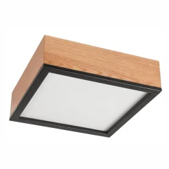 Deckenleuchte Holz B: 31 cm klein quadratisch 2x E27