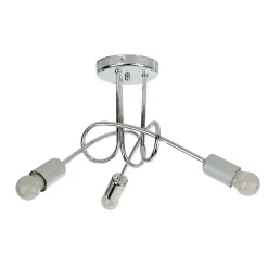 Deckenleuchte in Chrom Wohnzimmer 3-flmg Esszimmer