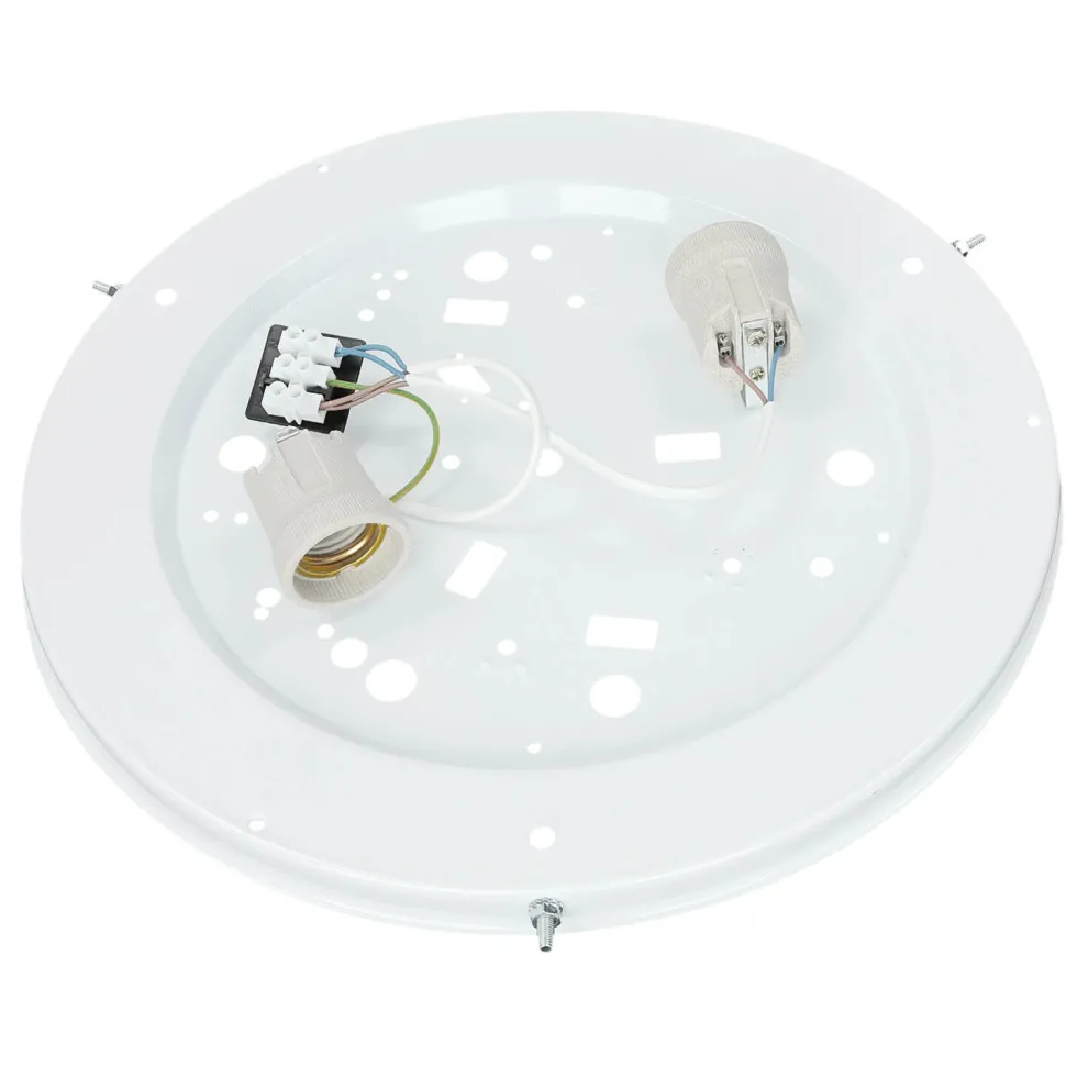 Deckenleuchte in Eiche rund Wohnzimmer Holz Lampe