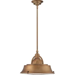 Deckenleuchte Industrial Metall Glas in Kupfer antik