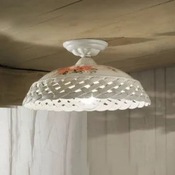 Deckenleuchte Keramik E27 rund Ø 32 cm Landhaus ROSITO