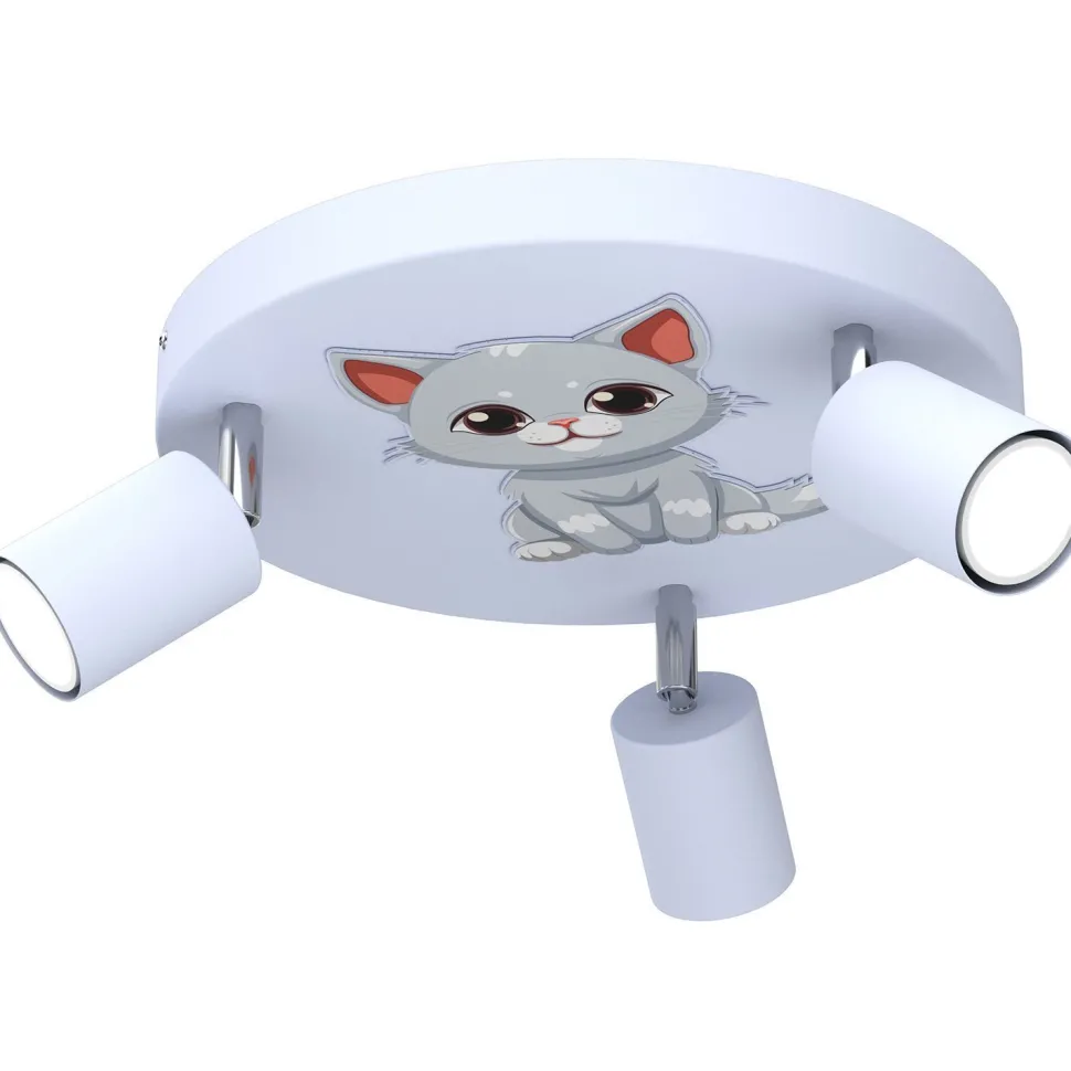 Deckenleuchte Kinder Blau Ø 30 cm schwenkbar GU10 Metall